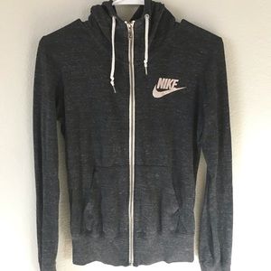 Gray Nike zip up hoodie